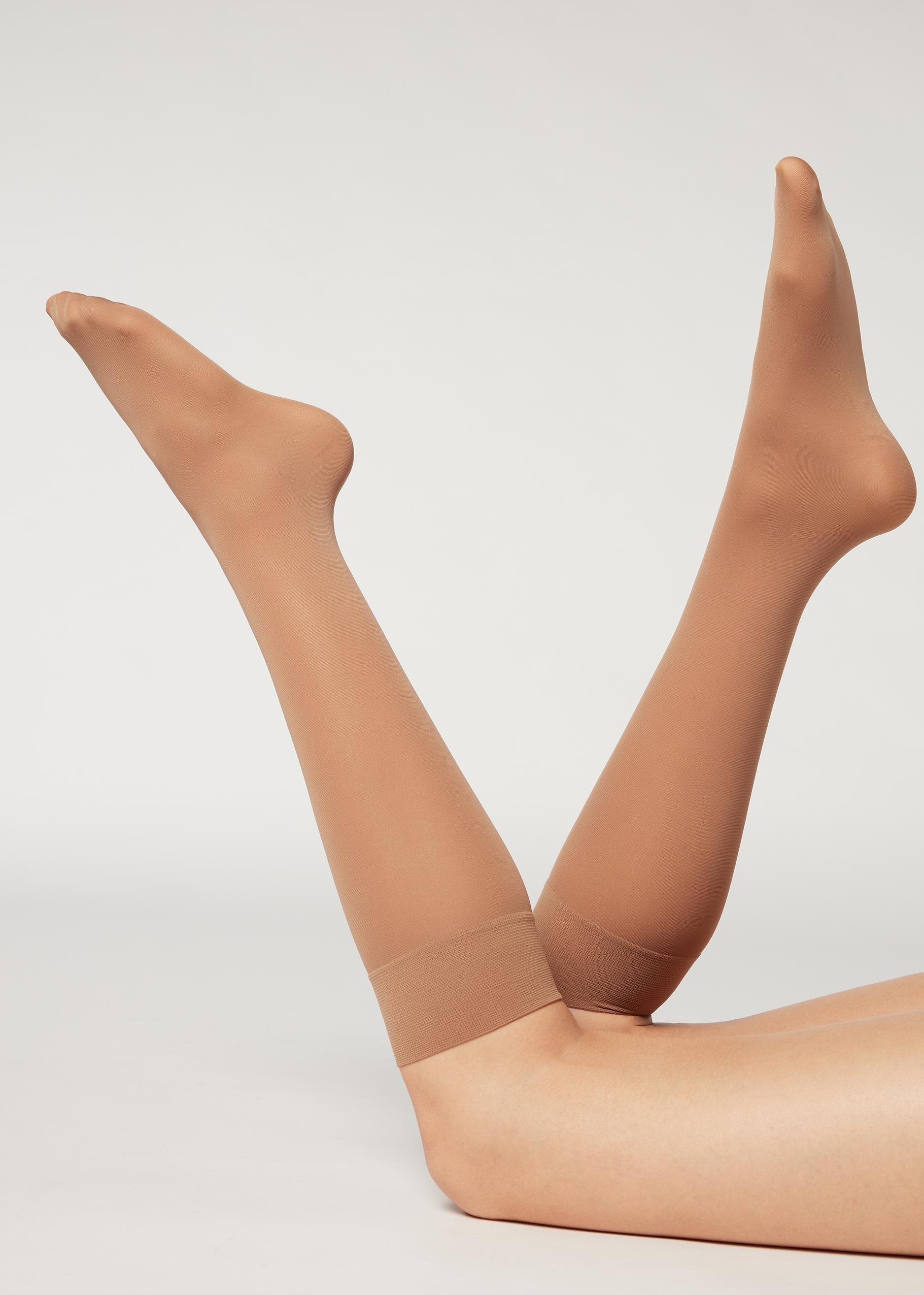 Natural Elixir 30 Denier Semi Opaque Microfibre Knee-Highs, Natural Elixir, large image number 2