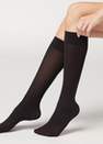 Calzedonia - Black 30 Denier Semi Opaque Microfibre Knee-Highs, Women