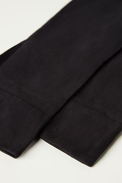 Black 30 Denier Semi Opaque Microfibre Knee-Highs, Black, large image number 4