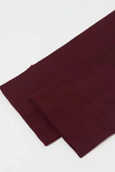 30 Denier Semi Opaque Knee-Highs Socks, Maroon, Grape, large image number 2