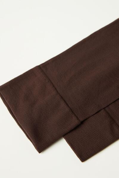 30 Denier Semi Opaque Knee-Highs, Brown, Dark Brown, large image number 2
