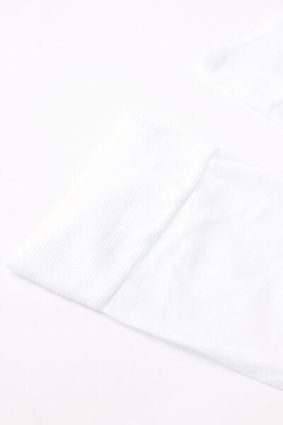 White 60 Denier Microfibre Hold-Ups, White, large image number 2