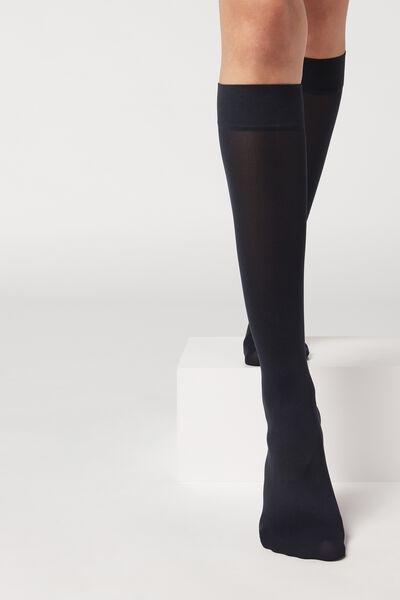 Blue 60 Denier Microfibre Hold-Ups, Blue, large image number 0