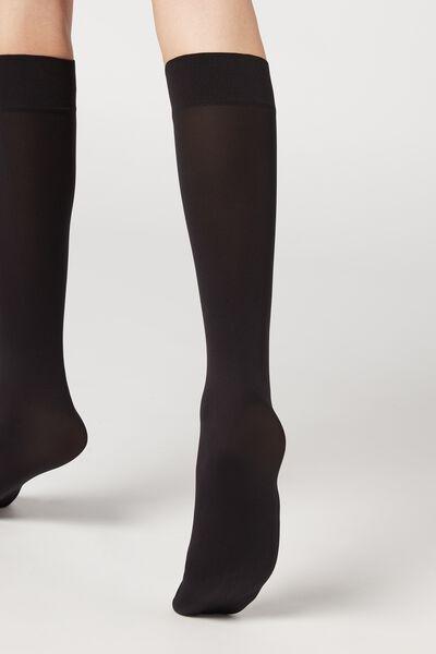 60 Denier Microfibre Hold-Ups, Black, Black, large image number 0
