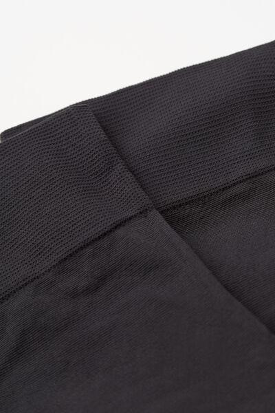 60 Denier Microfibre Hold-Ups, Black, Black, large image number 2