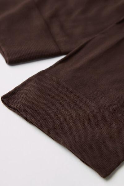 Brown 60 Denier Microfibre Hold-Ups, Dark Brown, large image number 2
