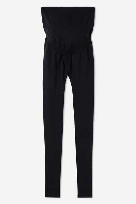 Black Opaque Maternity Leggings, Black, large image number 4
