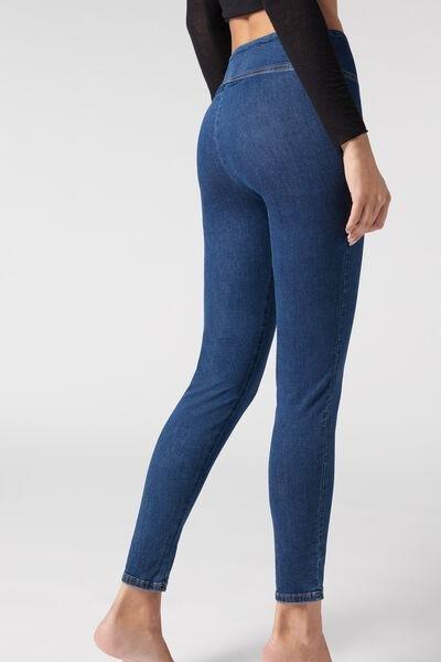 Blue Denim Stretch Jeans, Women, Blue Denim, large image number 2