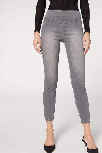 Light Grey Denim Stretch Jeans, Women, 5501_457C, large image number 1