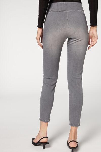 Light Grey Denim Stretch Jeans, Women, 5501_457C, large image number 2