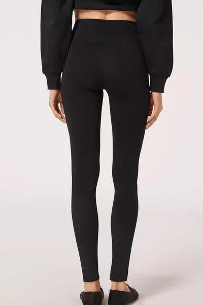 طماق قطن أسود, Black, large image number 5