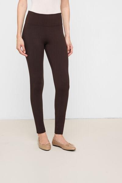 Maroon Elasticated Waist Cotton Leggings, 5501_122F, medium