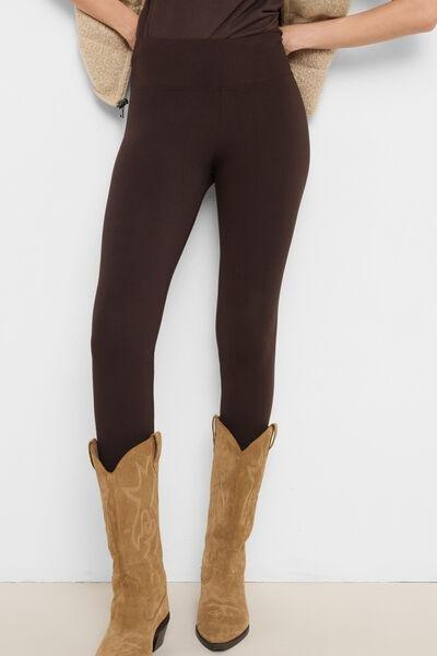 Maroon Elasticated Waist Cotton Leggings, 5501_122F, medium