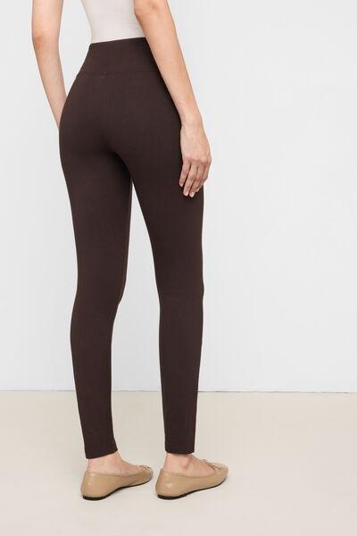 Maroon Elasticated Waist Cotton Leggings, 5501_122F, medium
