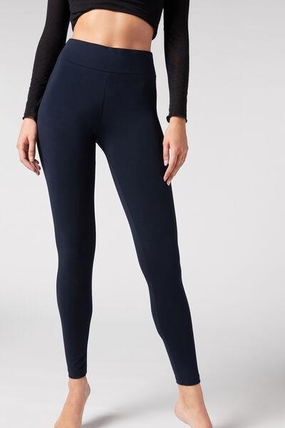Blue Cotton Leggings, , large image number 3
