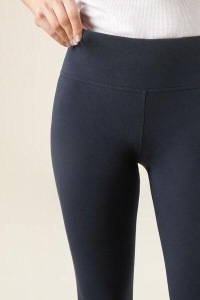Navy Cotton Leggings, Intense Blue, large image number 7