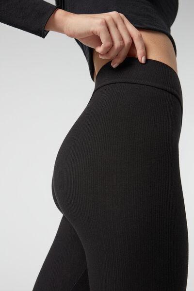 Black Cashmere Leggings, , large image number 0