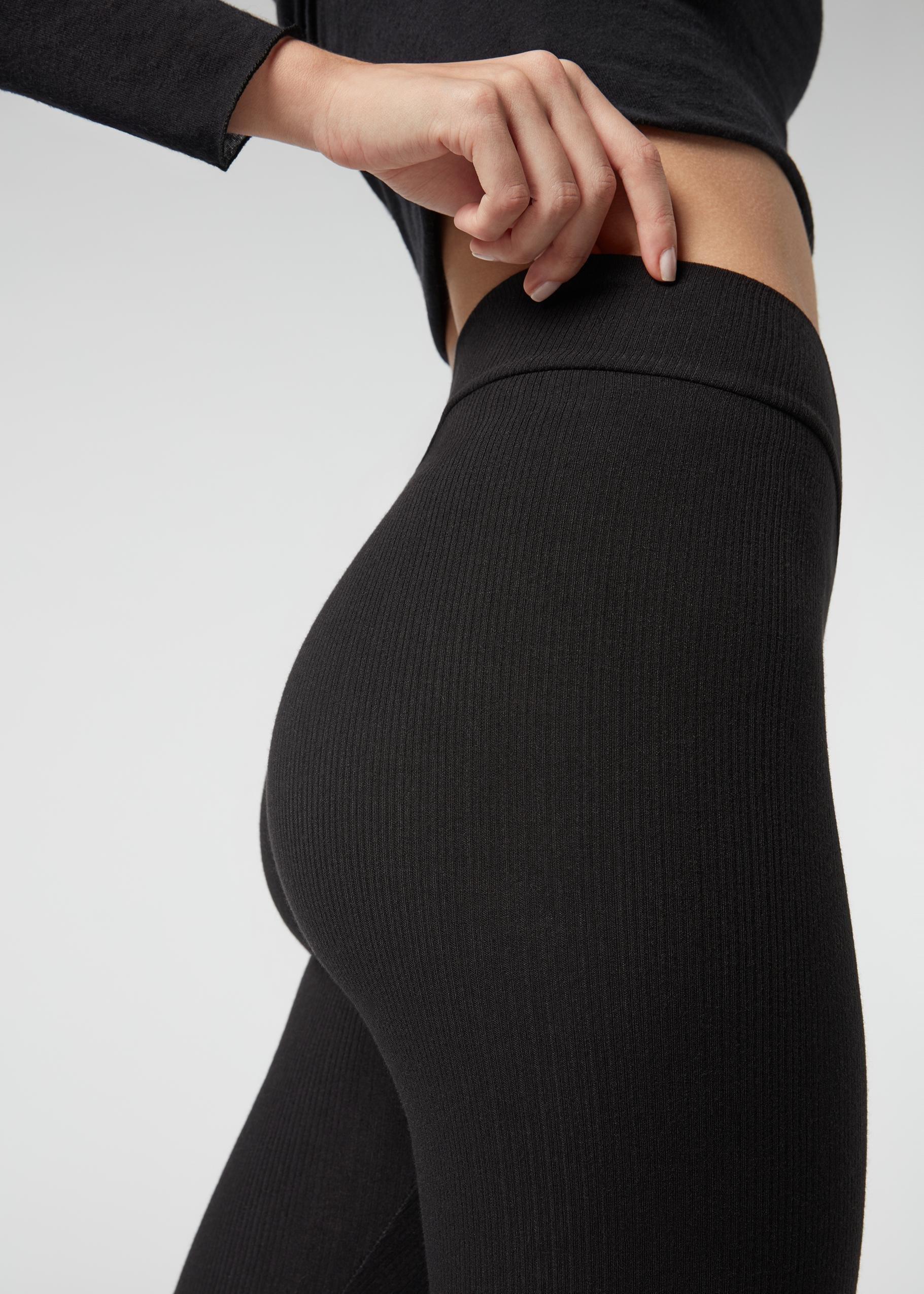 Black Cashmere Leggings, , large image number 3