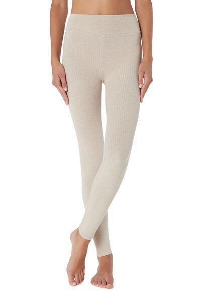 Cream Cashmere Blend Leggings, Natural Blend, large image number 4
