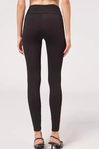 Black Total Shaper Leggings, Black, medium