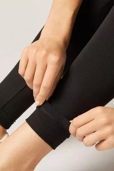Black Thermal Leggings, Black, large image number 7