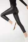 Calzedonia - Black Leather Effect Leggings, Women
