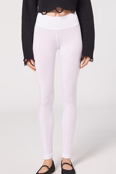 White Supima Leggings, , large image number 1