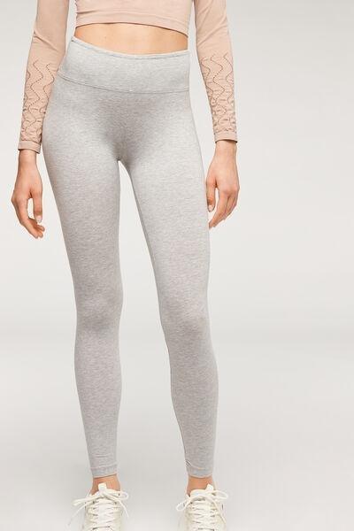 Grey Blend Supima Cotton Leggings, , large image number 1
