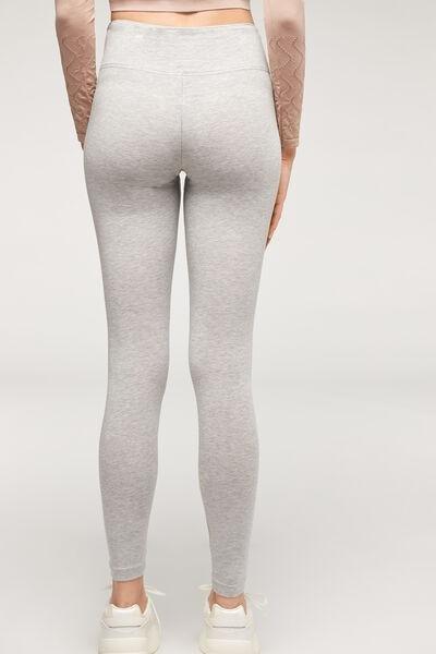 Grey Blend Supima Cotton Leggings, , large image number 2