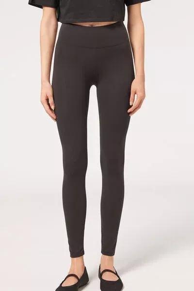 Black Ultra Lightweight Leggings, Black, medium