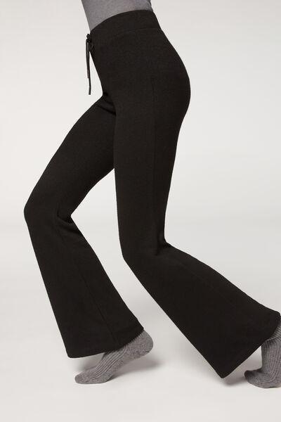 BLACK Comfort Flare Leggings with Cashmere