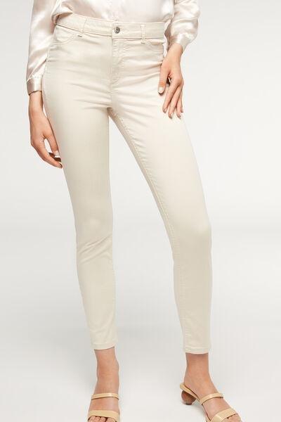 Beige Eco Denim Light Push Up Jeans, 5501_5014, large image number 1