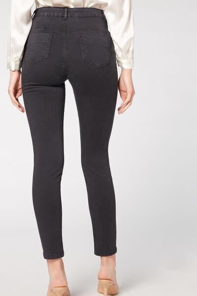 WASHED BLACK Eco Light Denim Push Up Jeans, , large image number 2