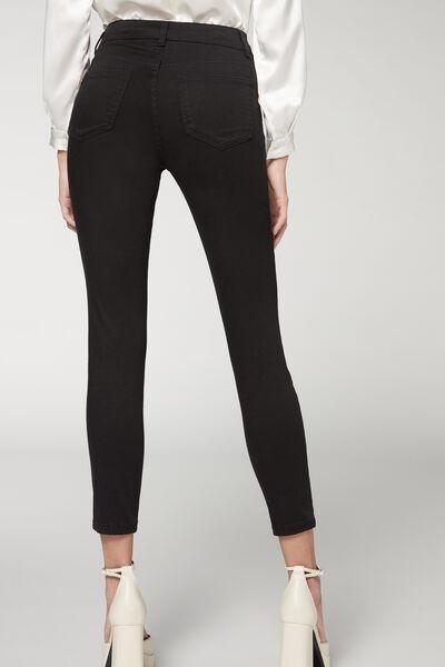 Black Super Flex Denim High-Waisted Superskinny Jeans, , large image number 2