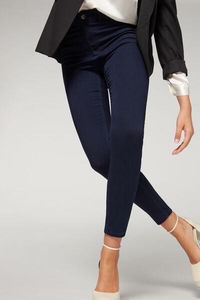 Navy Soft-Touch Skinny Jeans, , large image number 0