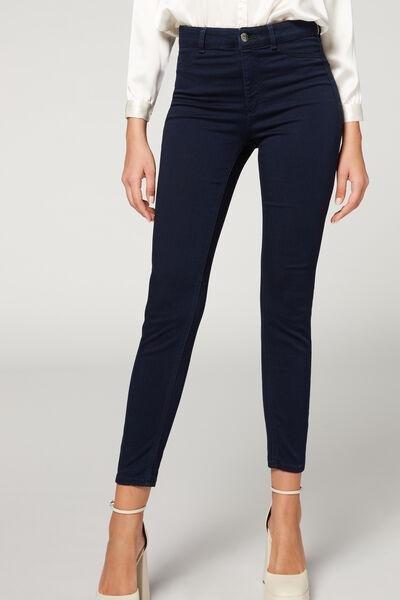 Navy Soft-Touch Skinny Jeans, , large image number 1