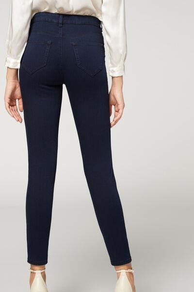 Navy Soft-Touch Skinny Jeans, , large image number 2
