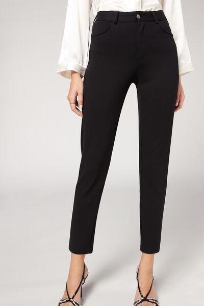 Calzedonia - Black Five-Pocket Skinny Leggings