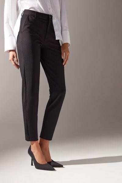 Black Milano Knit Leggings, , large image number 0