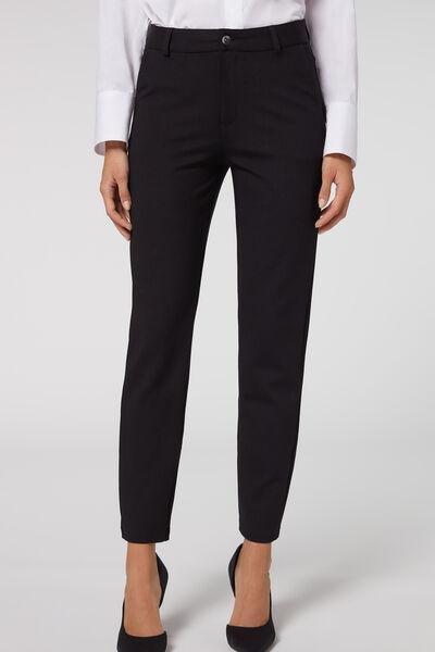 Black Milano Knit Leggings, , large image number 1