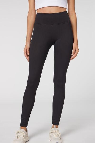 Black Thermal Fitness Leggings, , large image number 0