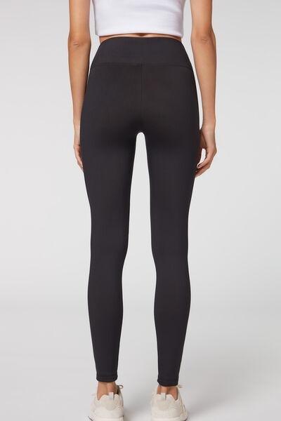 Black Thermal Fitness Leggings, , large image number 2