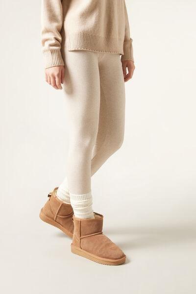 Ecru Cashmere Leggings, , large image number 0