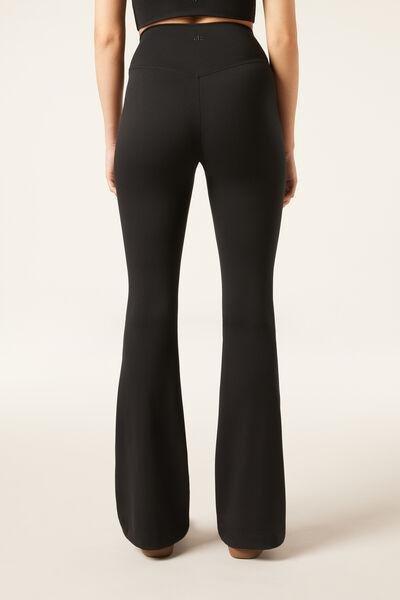 Black First Class Soft Touch Flared Trousers, , large image number 2