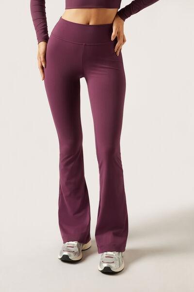 BURGUNDY RED First Class Soft Touch Flared Trousers, 5501_106F, medium
