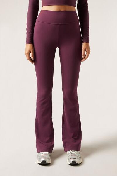 BURGUNDY RED First Class Soft Touch Flared Trousers, 5501_106F, medium