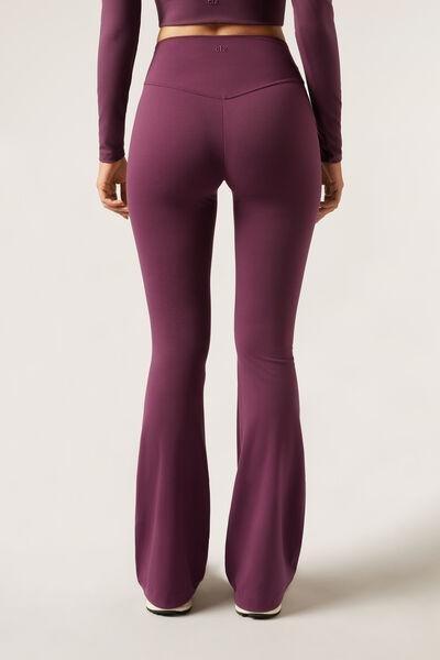 BURGUNDY RED First Class Soft Touch Flared Trousers, 5501_106F, medium