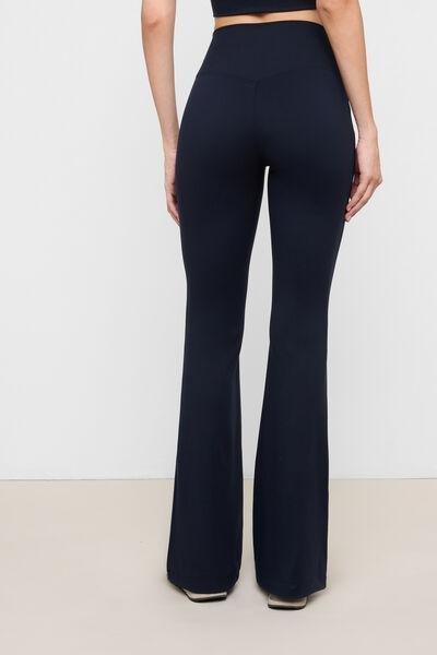 Navy First Class Soft Touch Flared Pants, 5501_205F, medium