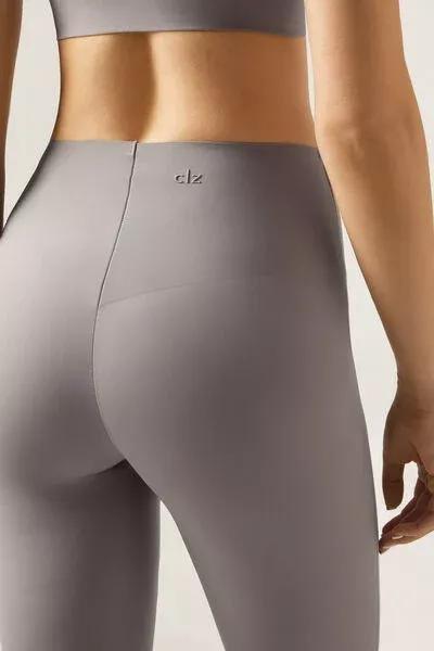 Brown Compact Sculpt Cotton Leggings, 5501_114F, large image number 3