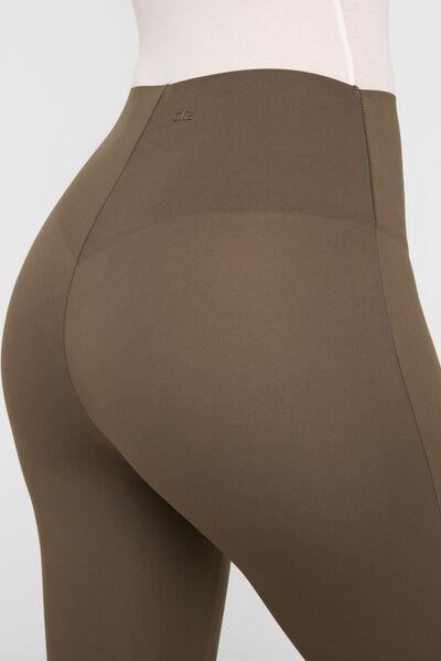 Green Super-Compact Sculpt Leggings, 5501_212F, large image number 3